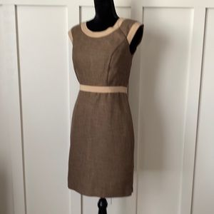 The Limited brown and tan sheath dress